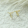 Devine Dragonfly Pearl Hoop Earrings