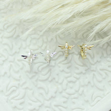 Load image into Gallery viewer, Devine Dragonfly Pearl Hoop Earrings
