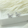 Large Crystal Butterfly Stud