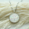 Beautiful Butterfly Carved Mother of Pearl Pendant Necklace