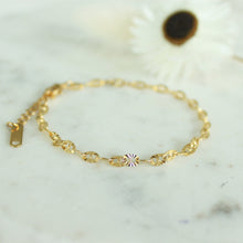Load image into Gallery viewer, Sunburst Anchor Link Chain Bracelet
