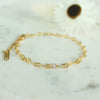Sunburst Anchor Link Chain Bracelet