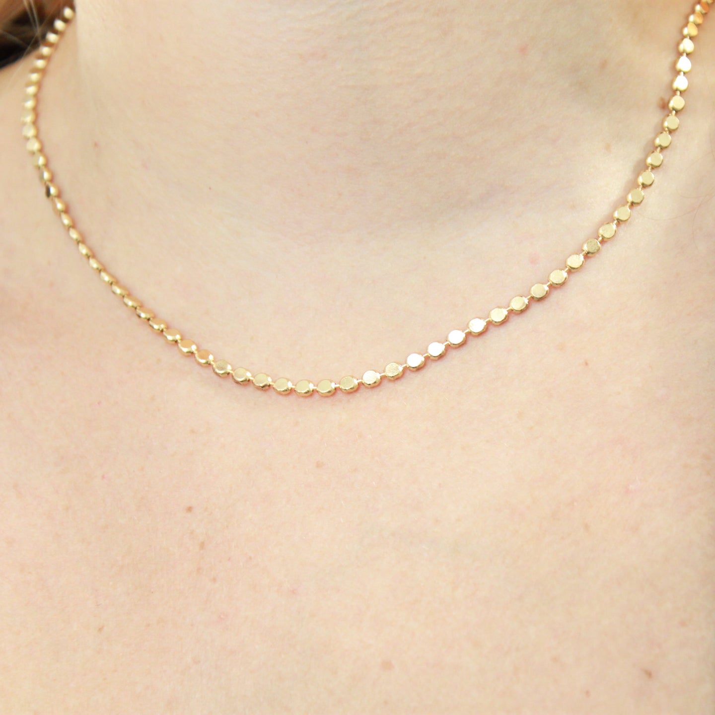 Stone Dot Chain Necklace