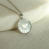 Pure Heart Etched Pearl Pendant Necklace - Elisa Maree Jewelry