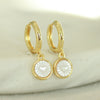 Pure Heart Etched Pearl Drop Earrings - Elisa Maree Jewelry