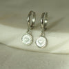 Pure Heart Etched Pearl Drop Earrings - Elisa Maree Jewelry