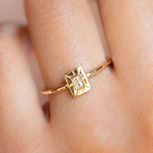 Load image into Gallery viewer, Aurélie 18K Gold Zirconia Baguette Statement Ring - Elisa Maree Jewelry
