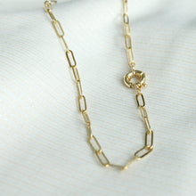 Load image into Gallery viewer, Unity 14K Paperclip Chain with Oversized Sailor Clasp - Elisa Maree Jewelry
