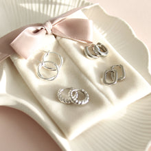 Load image into Gallery viewer, Warp Twist Huggie Earrings - Elisa Maree Jewelry
