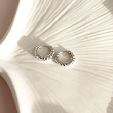 Load image into Gallery viewer, Warp Twist Huggie Earrings - Elisa Maree Jewelry
