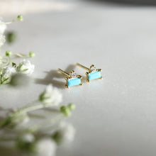 Load image into Gallery viewer, Aziza Gold Vermeil Stud Earrings - Elisa Maree Jewelry
