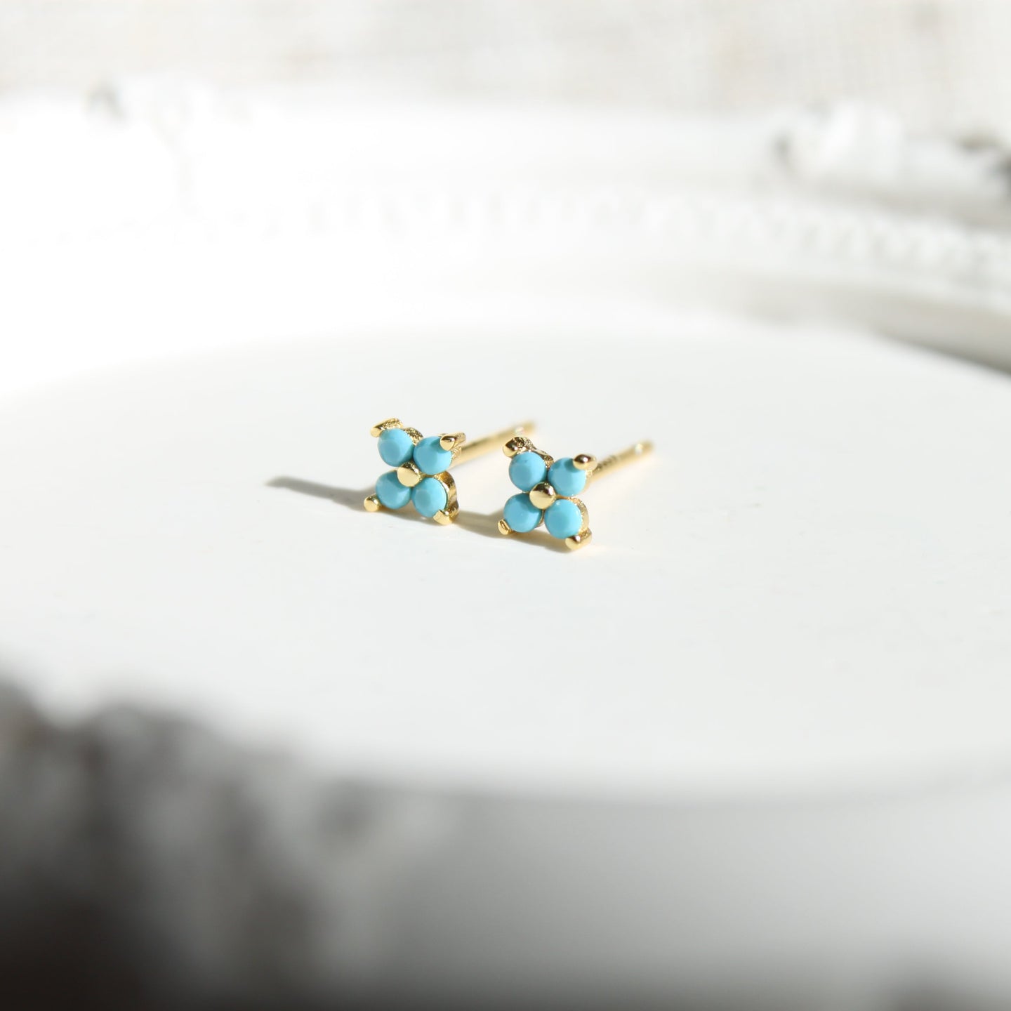 The Turquoise Clover Stud - Elisa Maree Jewelry