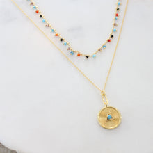 Load image into Gallery viewer, Isla Turquoise Sun-Ray Necklace - Elisa Maree Jewelry
