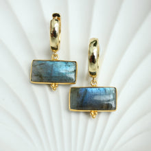 Load image into Gallery viewer, Temple Labradorite Earrings - Elisa Maree Jewelry
